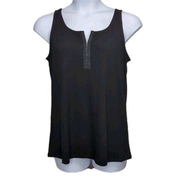 Torrid Everyday Tank Top Womens Plus Size 3X Black Scoop Neck Rib & Hook Eye NWT - Picture 2 of 16